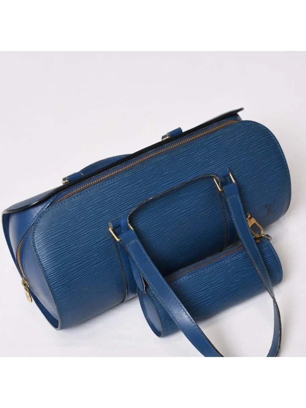Louis Vuitton Handbag Papillon Soufflot Epi Blue